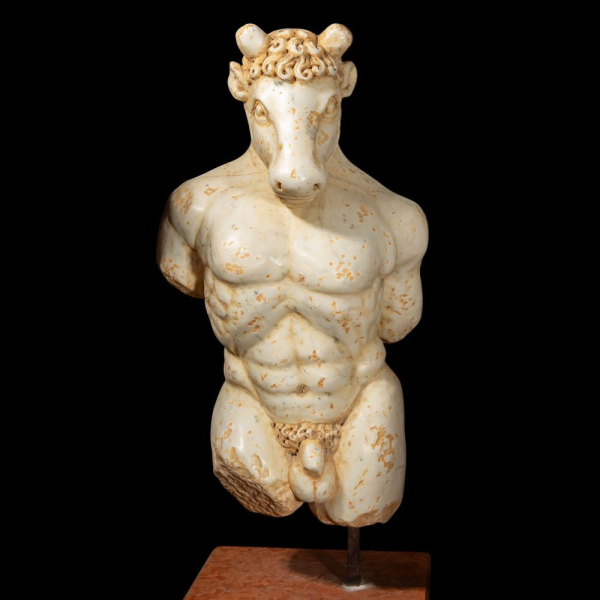 Escultura de mármol Fauno Italia siglo XVII. 