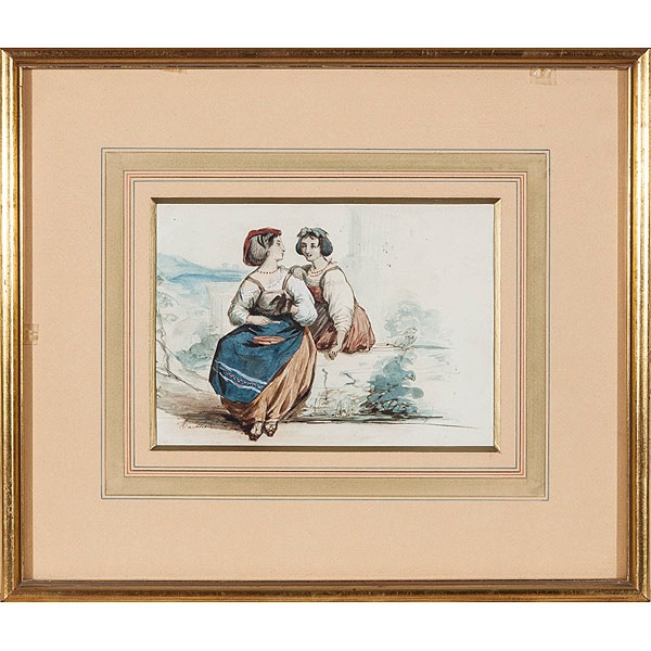 Escuela Francesa S.XIX "Damas"