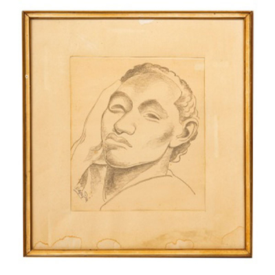 DANIEL VÁZQUEZ DÍAZ  (Nerva, Huelva 1881 - Madrid 1969) &quot;Retrato de joven&quot;