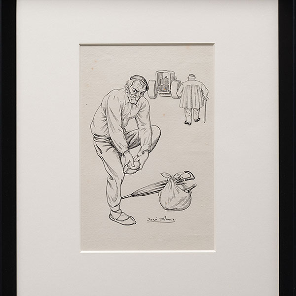 "De los dos, no sé el de alante o el de atrás si ha sido lo que me ha pisao el callo..."  JOSE ARRUE (Bilbao, 1895-1977). 