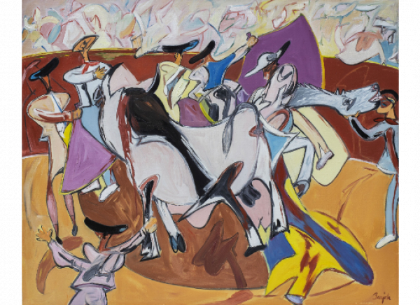 JUAN BARJOLA (Torre de Miguel Sesmero, Badajoz, 1919 - Madrid, 2004) Tauromaquia, c.1992-3