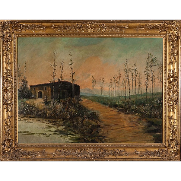 Manuel Ramos Artal (Madrid, 1855 - 1900) "Paisaje de Otoño"