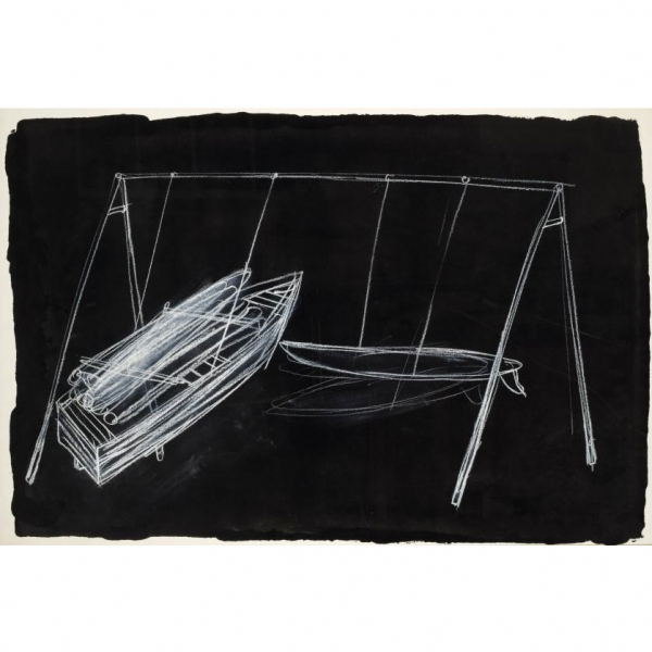 KCHO.  (Alexis Leyva Machado) (1970).   "Ideas en conflicto (2004)". Tinta gouache sobre papel.