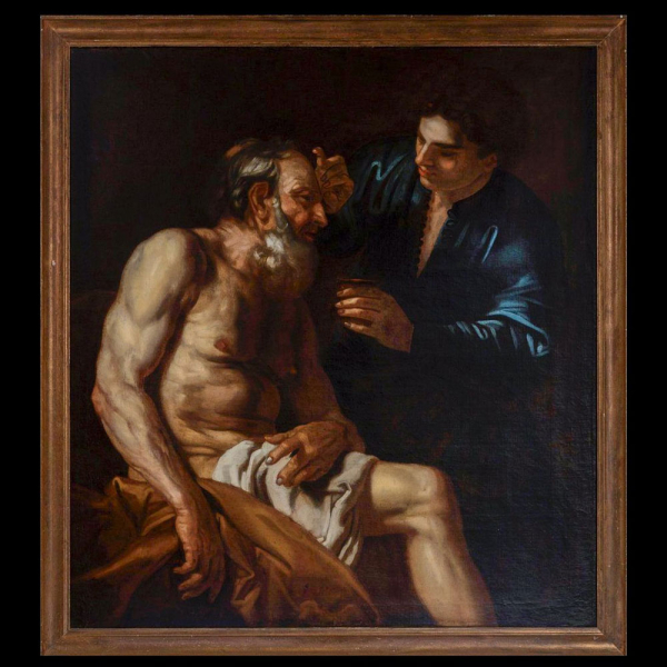 Escuela italiana del siglo XVII - La curación de Tobías