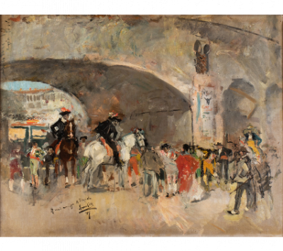 JOAQUÍN SOROLLA Y BASTIDA (Valencia, 1863 - Madrid, 1923) Antes de la fiesta. 