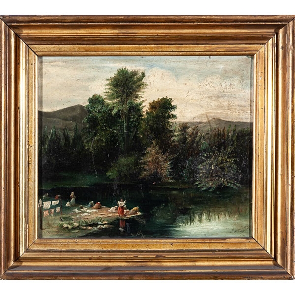 Josefa González, ffs.S.XIX "Lavanderas"