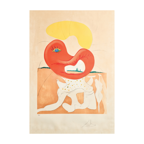 Salvador Dalí (Figueres, Girona, 1904-1989) La Sang du Yin et du Yang. Grabado al aguafuerte firnado