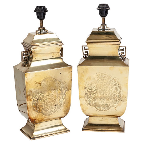 Pareja de lámparas de mesa francesas