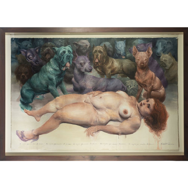 "The woman who loved dogs", Roberto Fabelo (Camaguey, Cuba, 1950), Arte Contempor&aacute;neo Latinoamericano del siglo XX. 