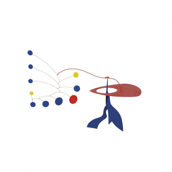 Manuel Marín. "Sin título". Móvil de mesa realizado en hierro y acero policromado. Pieza única.