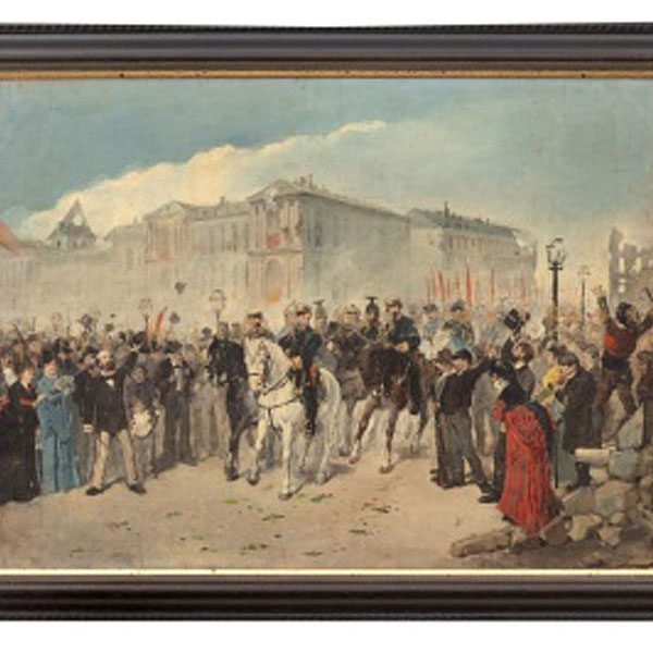 ESCUELA ESPAÑOLA  (S. XIX) "General Prim en Tarragona"