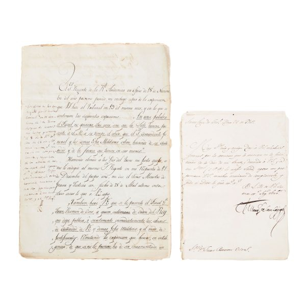 Correspondencia entre Fernando de Cagigal de la Vega y Martínez Niño, Marqués de Cagigal, relativa a las acusaciones de deslealtad a la Corona por parte del Marqués