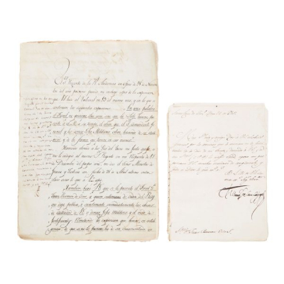 Correspondencia entre Fernando de Cagigal de la Vega y Martínez Niño, Marqués de Cagigal, relativa a las acusaciones de deslealtad a la Corona por parte del Marqués