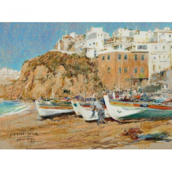 LUIS GARCÍA CAMPOS   (Bilbao 1928 - 2011)  "Albufeira. Portugal"  Firmado 