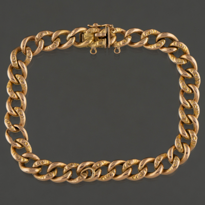 Pulsera de eslabones en oro amarillo de 18 kt.