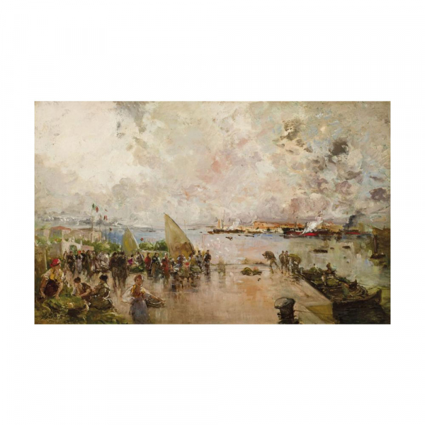 Francisco Pradilla Ortiz. Puerto Italiano (1873)