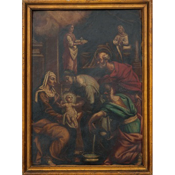 ESCUELA FLAMENCA  (S. XVI - XVII) "Natividad" Óleo / Cobre 