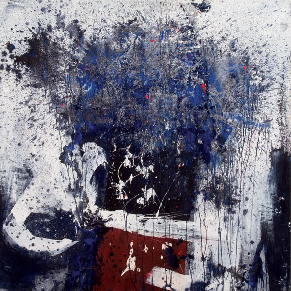 Jorge Luis Santos López (1973).  "Árbol florecido (2009)". Técnica mixta sobre lienzo.