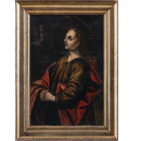 "San Juan Evangelista"  Escuela Española, Siglo XVII 