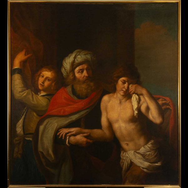 El retorno del hijo pródigo, escuela italiana del círculo o taller del Guercino del siglo XVII.