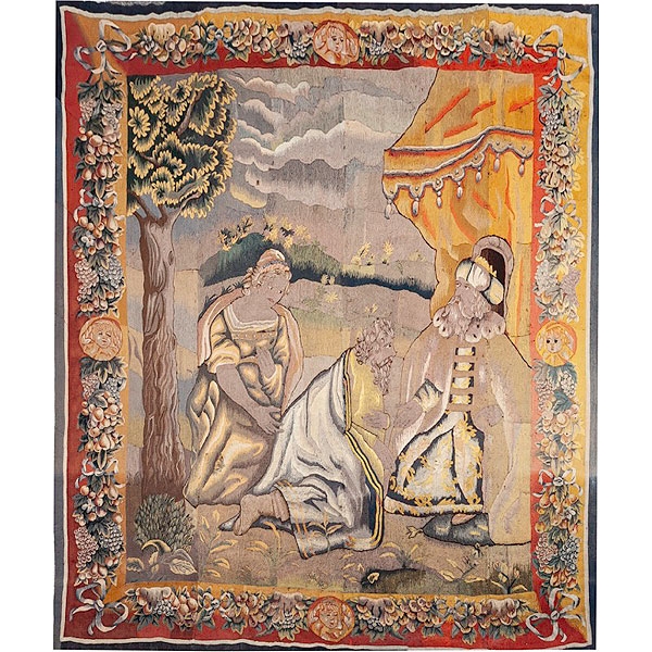 Tapiz con escena histórica Aubusson S.XVIII