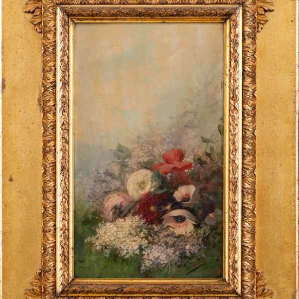 "Bodegón de rosas"  RAMÓN MUÑOZ RUBIO(Jaén, 1867-1910) 