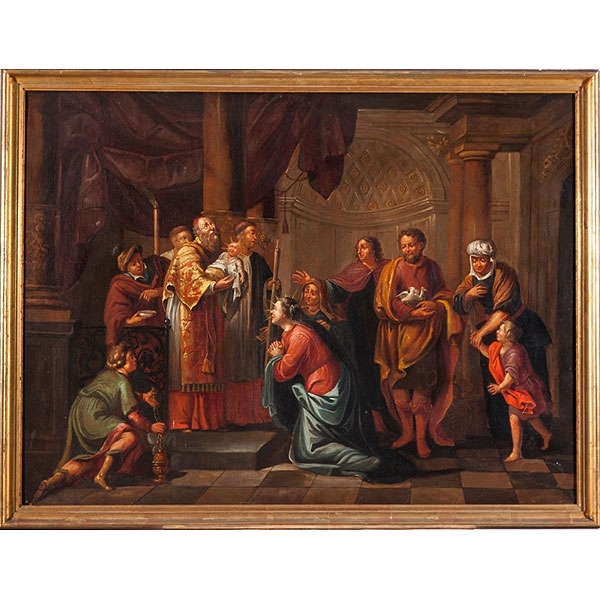 Escuela flamenca S.XVII "Presentación en el templo"