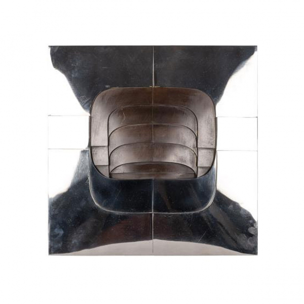 Amadeo Gabino   &quot;Sin título (c 1975)&quot;. Esultura realizada en acero pulido y patinado.  Firmada