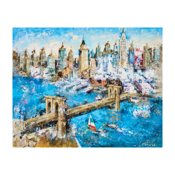 Josep Costa Vila (Granollers, Barcelona, 1953) Puente de Brooklyn. Técnica mixta 