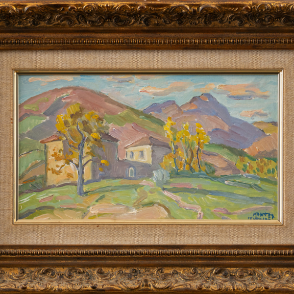"Paisaje de Sara"  GASPAR MONTES ITURRIOZ (Irún, 1901 - 1998) 
