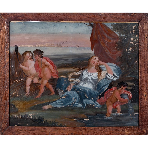 Cuatro vidrios pintados 