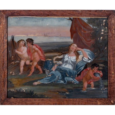 Cuatro vidrios pintados 