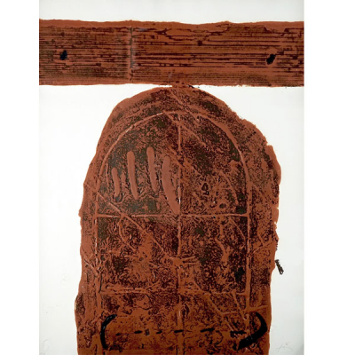 Antoni Tàpies &quot;Porta Marró&quot; (1972). Aguafuerte con Carborundo firmados y numerados por el artista.