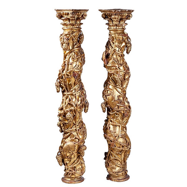 Pareja de columnas de retablo S.XVIII