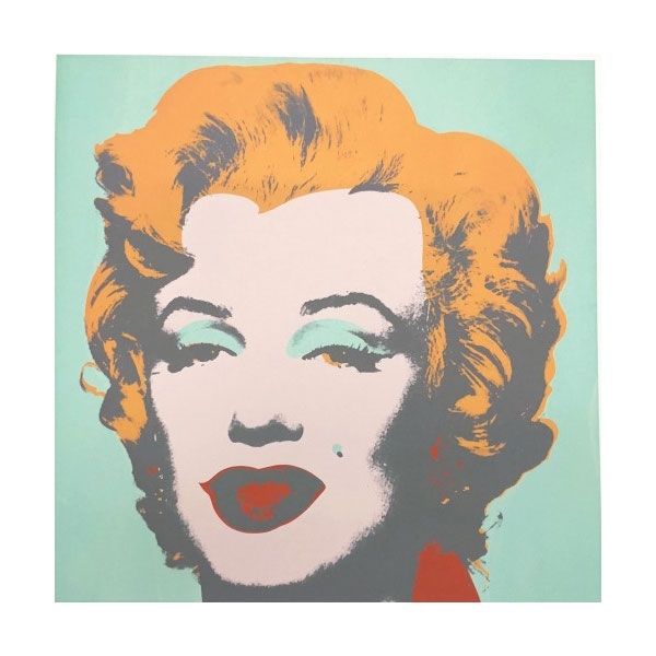 Andy Warhol - &quot;Marilyn fondo verde pastel&quot;.  Litografía firmada en placha y numerada a mano sobre papel Arches infinity.