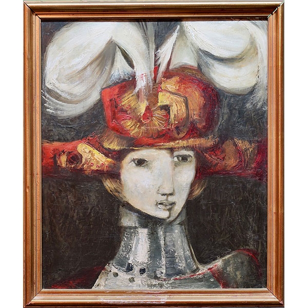 Martín Zerolo Valderrama (Tenerife, 1928 - Menorca, 2003)  "Retrato de guerrero"  