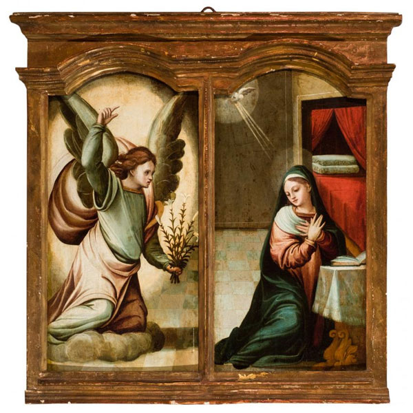 Escuela Hispano Flamenca S. XVI.  "Anunciación"
