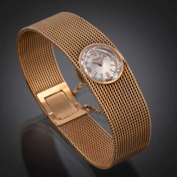 Belison 17 rub&iacute;s, Reloj vintage de dama en oro amarillo de 18 kt.