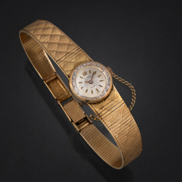 Titan 17 rubís, Reloj de dama vintage en oro amarillo de 18 kt. 