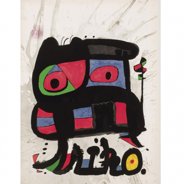 Joan Mir&oacute;.    "Un cam&iacute; compartit (1975)". Litograf&iacute;a sobre papel Arches. Firmada 