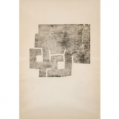 Eduardo Chillida.   &quot;Euzkadi III (1975)&quot;. Aguafuerte sobre papel Arches. Firmado  