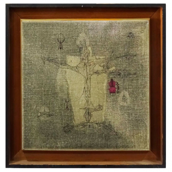 Manuel Be&aacute; (Barcelona, 1934) "Sin t&iacute;tulo" t&eacute;cnica mixta  firmada y fechada 66