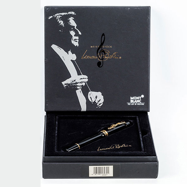 Estilográfica MONTBLANC Meisterstück, dedicada a Leonard Bernstein, Edición limitada y numerada C. 1996.