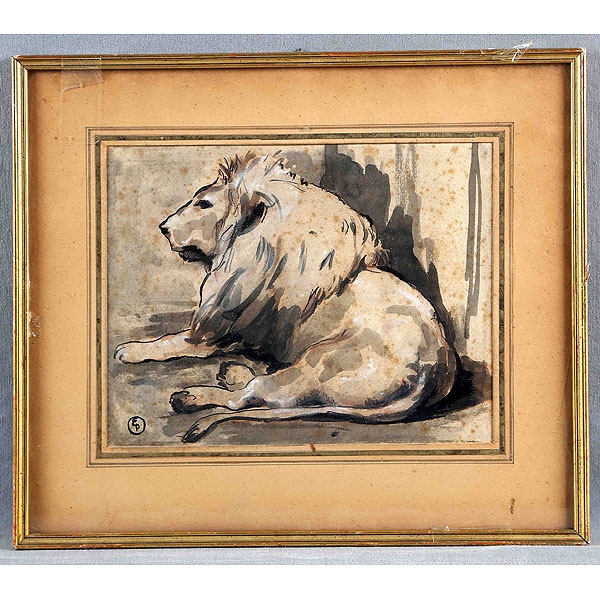 POYNTER, EDWARD JOHN. "León". Grisalla