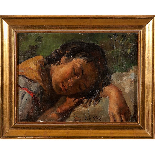Segismundo de Nagy (Baia Mare, 1872 - Budapest, 1932) "Niña dormida"