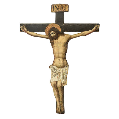 Escuela andaluza, s.XVI.  Cristo crucificado.  Óleo sobre madera.  