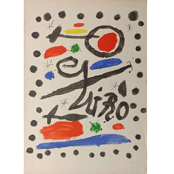Joan Miró (1893-1983). "Barcelona 1964". Litografía a color firmada a lápiz por el artista. Ejemplar P.A.