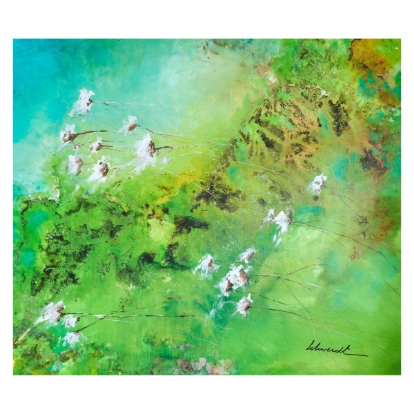 Elba Schwerdt (Bah&iacute;a Blanca, Argentina, 1956) Composici&oacute;n en verde. T&eacute;cnica mixta sobre tela.