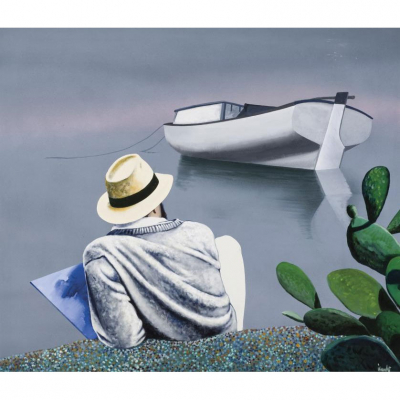 Eduardo Úrculo. &quot;Sin título (1984)&quot;. Óleo sobre lienzo. Firmado en el ángulo inferior derecho.