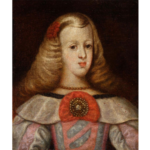 Escuela Española S. XVII. Margarita de Austria "Retrato de Margarita de Austria". Óleo sobre lienzo.